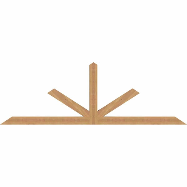 Ekena Millwork Saratoga Smooth Timber Gable Bracket, Western Red Cedar, 84"W x 28"H x 3 1/2"D x 3 1/2"F, 8/12 Pitch GBW084X28X0404SAR00SWR - main